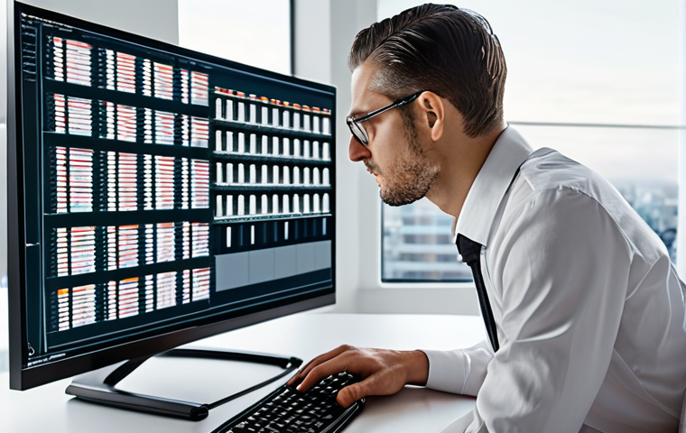 **
Data Scientist analyzing database architecture options. Focus on the contrast between relational databases (structured, rigid) and NoSQL databases (flexible, scalable). Visual elements could include database icons, charts showing performance, and a person thoughtfully considering the options.
**